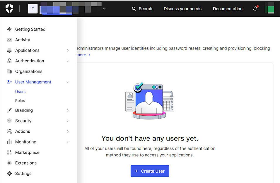 Screenshot of Auth0, picture1
